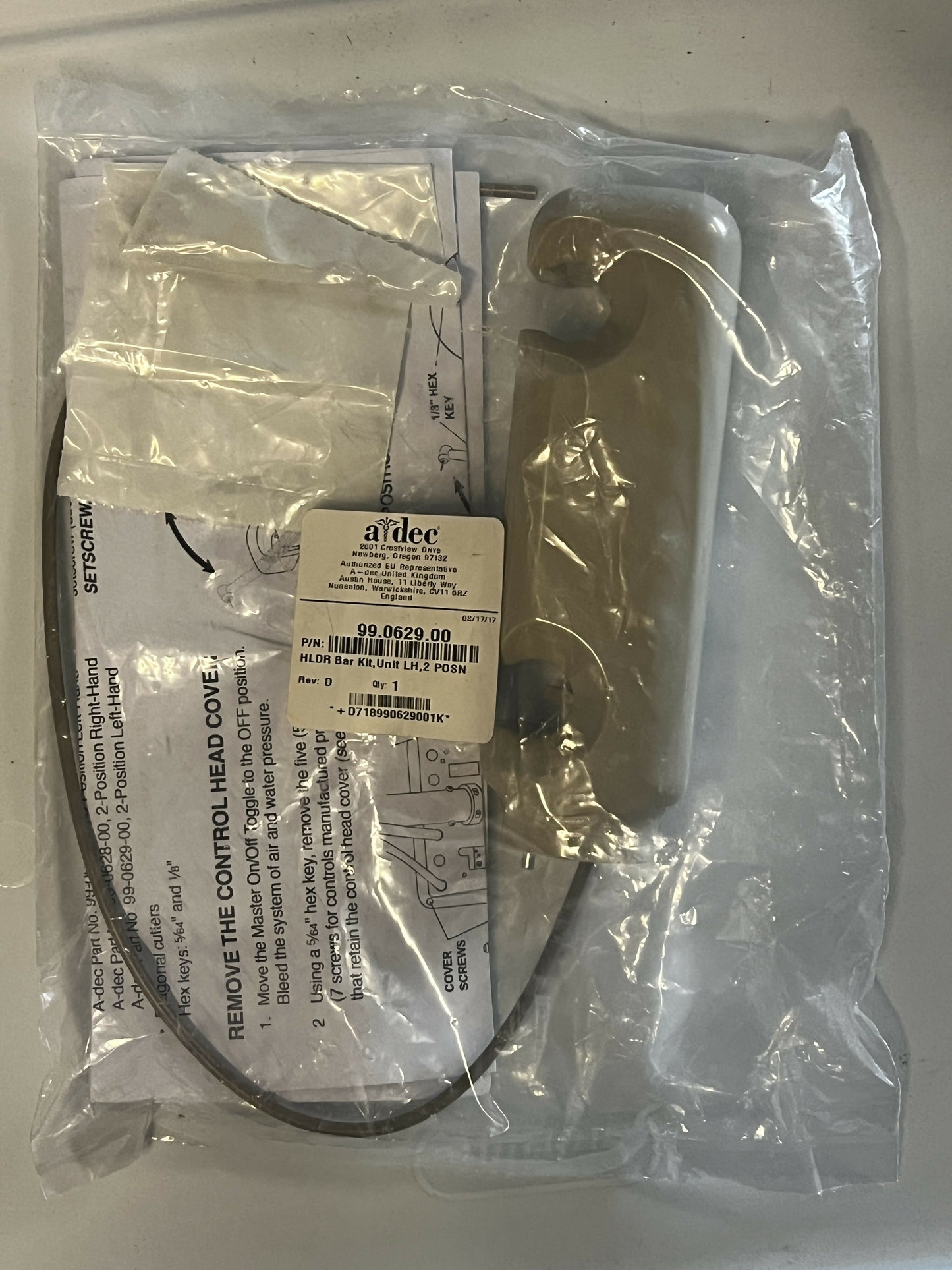 A-DEC Holder Bar Kit - Left