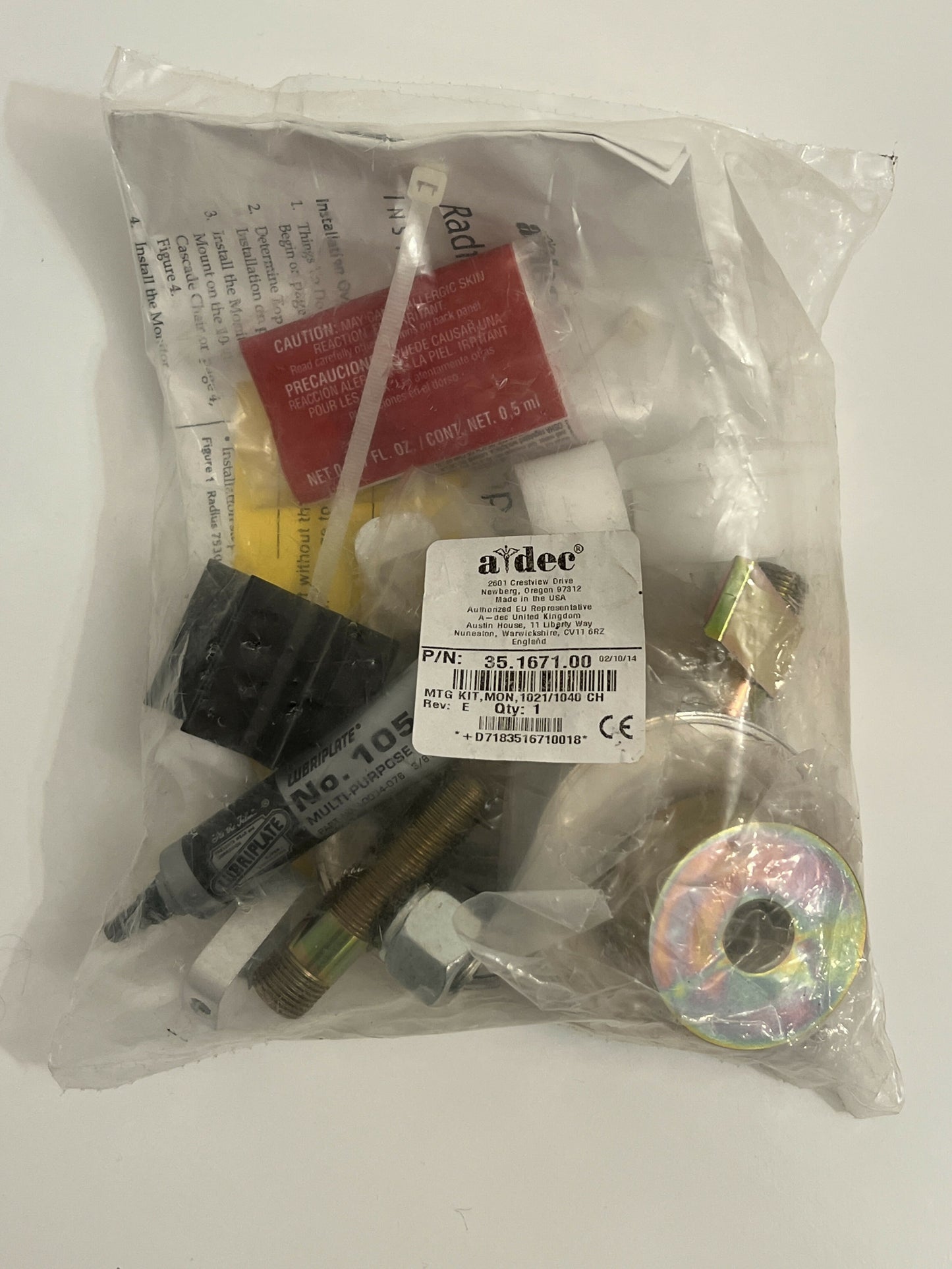 A-DEC MOUNTING KIT 1021 1040