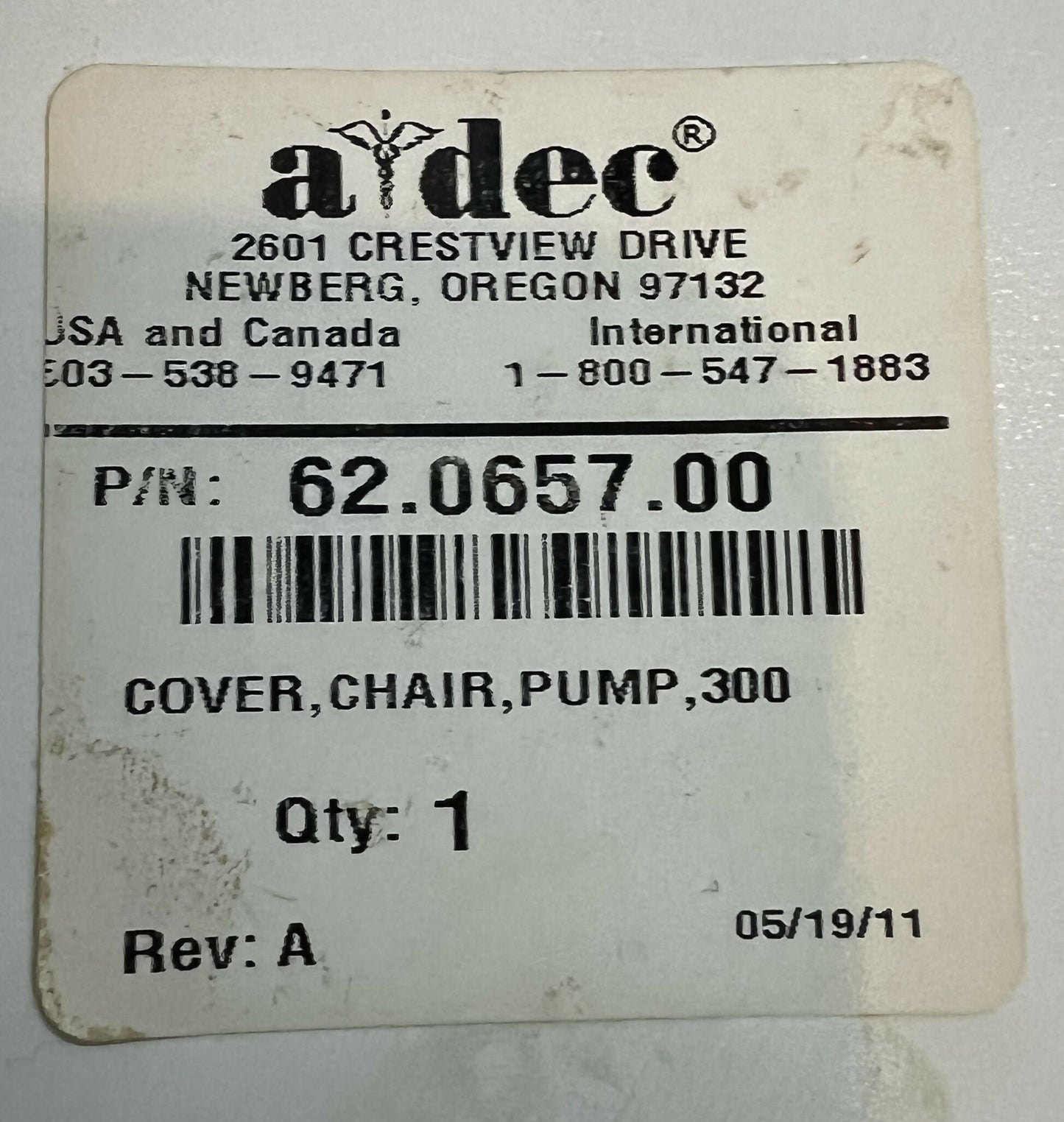 A-DEC 311 Pump Cover