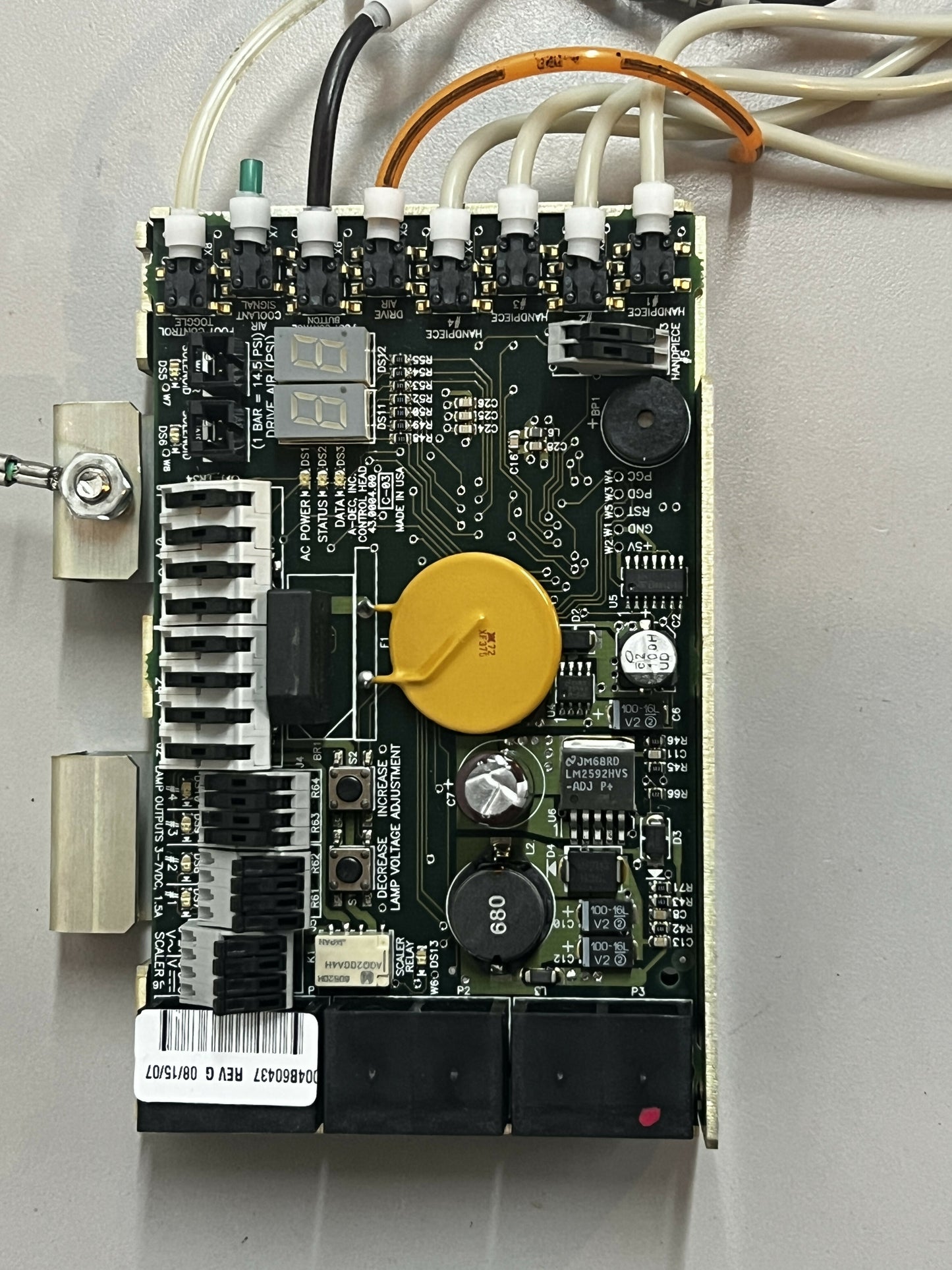 A-DEC 500 Delivery Control Board
