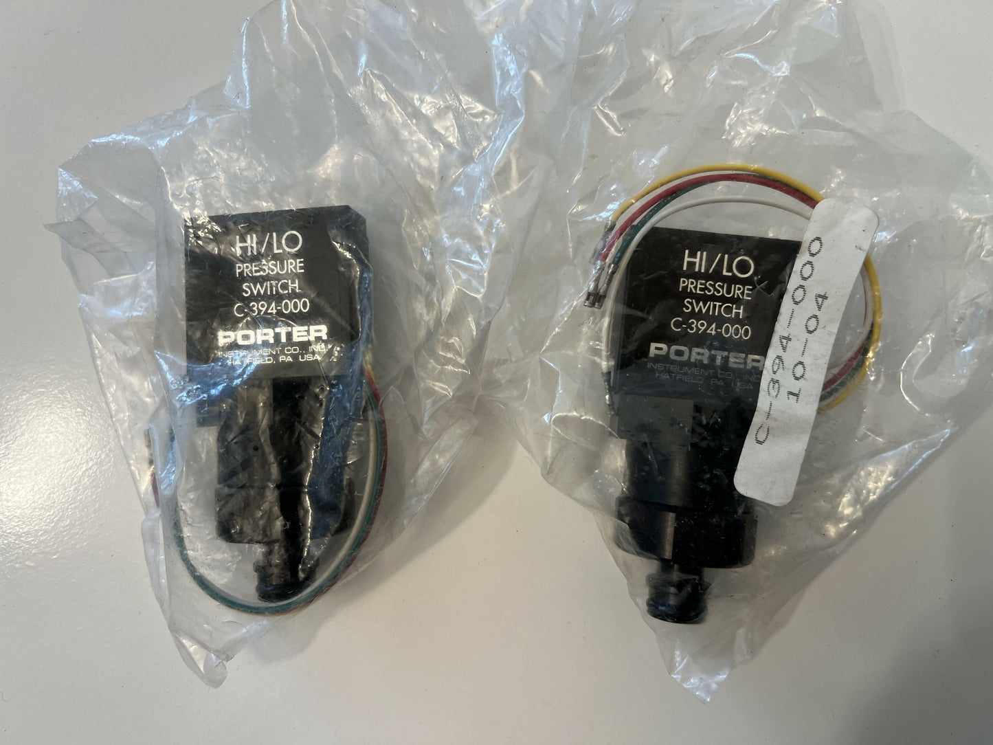 PORTER SENTINEL MANIFOLD HI LOW PRESSURE SWITCH